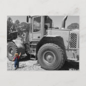 Little Boy and a Tractor Thank You Postcard Briefkaart (Voorkant)