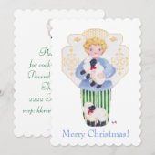 Little Boy Angel met lambs-uitnodiging Kaart (Voorkant / Achterkant)