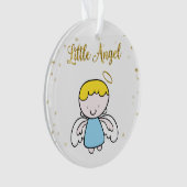 Little Boy Angel Sparkle Ornament (voorkant)