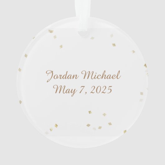 Little Boy Angel Sparkle Ornament (achterkant)