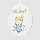 Little Boy Angel Sparkle Ornament (voorkant)