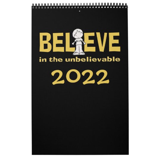 Little Boy as the "I" in Believe 2022 Calendar Kalender (Hoes)