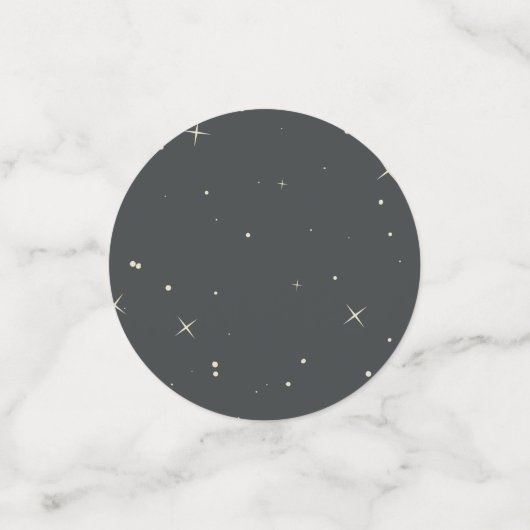 Little Boy Astronaut on Moon, First Name Space Confetti (Kleine voorkant)