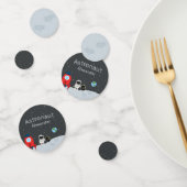 Little Boy Astronaut on Moon, First Name Space Confetti (Groep)