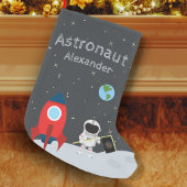 Little Boy Astronaut on Moon, First Name Space Kleine Kerstsok