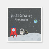Little Boy Astronaut on Moon, First Name Space Servet (Voorkant)