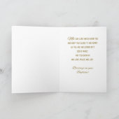 Little Boy Baptism Gold Cross Kaart (Binnen)