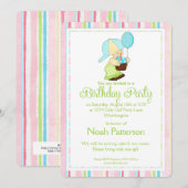 Little Boy Birthday Party Invite Country Boy d2 Kaart (Voorkant / Achterkant)