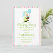 Little Boy Birthday Party Invite Country Boy d2 Kaart (Staand voorkant)
