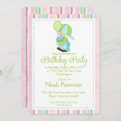 Little Boy Birthday Party Invite Country Boy d3 Kaart (Voorkant / Achterkant)