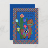 Little Boy Birthday | Schattig Little Llama (Voorkant / Achterkant)