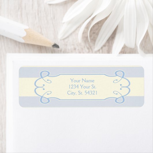 Little Boy Blue Baby shower, Adresetiketten Etiket (Insitu)