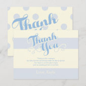 Little Boy Blue Baby shower, dank je wel kaarten (Voorkant / Achterkant)