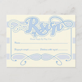Little Boy Blue Baby shower RSVP-kaart Uitnodiging Briefkaart