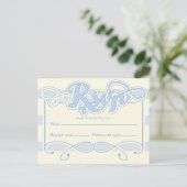 Little Boy Blue Baby shower RSVP-kaart Uitnodiging Briefkaart (Staand voorkant)