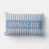 Little Boy Blue en White Stripes Personalized Kussen (Voorkant)