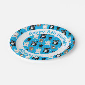 Little Boy Blue French Bulldogs Birthday Cake Papieren Bordje (Gekanteld)