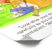 Little Boy Blue met Schriftuur Poster (Hoek)