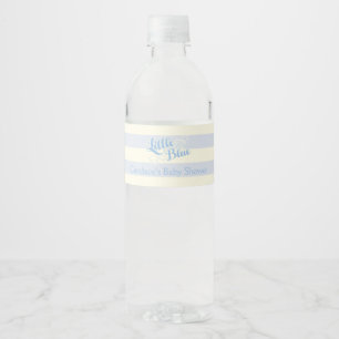 Little Boy Blue, modern Baby shower Waterfles Etiket