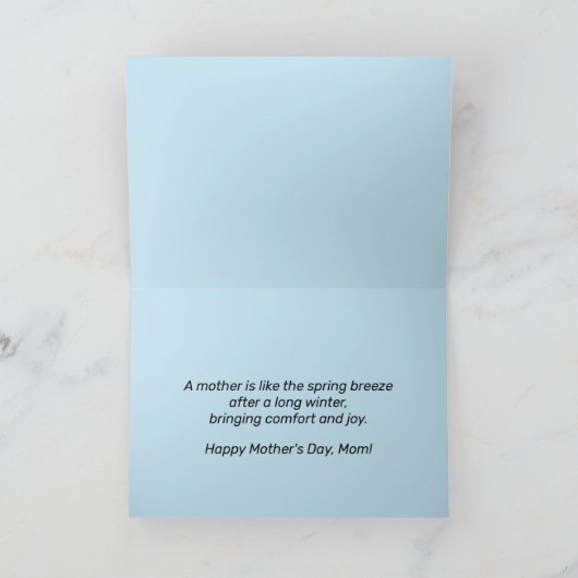 Little Boy Blue Moederdag Kaart (Binnen)