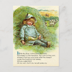 Little Boy Blue Nursery Rhyme Briefkaart