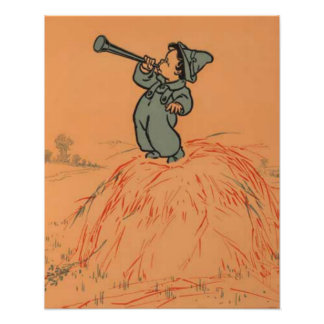 Little Boy Blue Nursery Rhyme Foto Afdruk