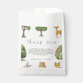 Little Boy Boho Woodland Animals Baby shower Bedankzakje