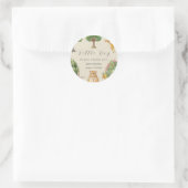 Little Boy Boho Woodland Animals Baby shower Ronde Sticker (Tas)