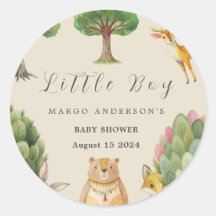 Little Boy Boho Woodland Animals Baby shower