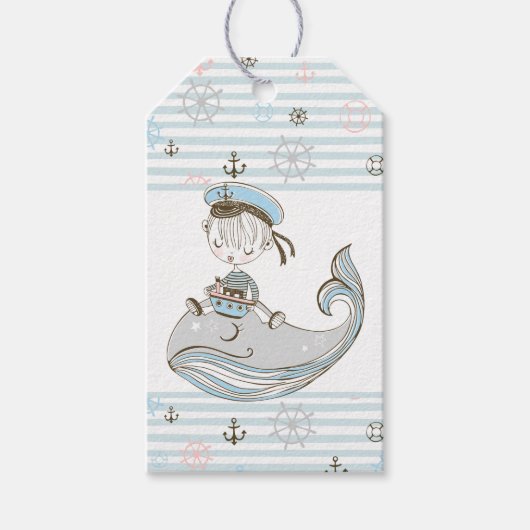 Little Boy Captain Gift Label Cadeaulabel (Voorkant)