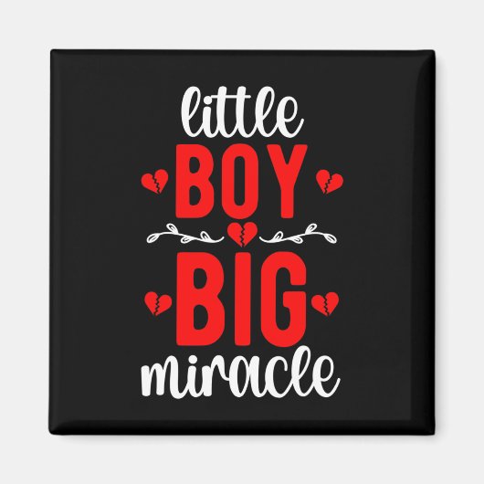 Little Boy CHD Warrior, congenitale hartaandoening Magneet (Voorkant)