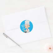 Little Boy Chef Ronde Sticker (Envelop)
