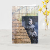Little Boy Collage Kaart (Gele Bloem)