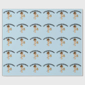 LITTLE BOY COWBOY BABY SHOWER CADEAUPAPIER (Vlak)