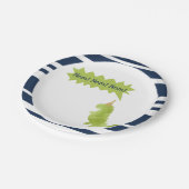 Little Boy Dinosaur Green Dino thema Decorations P Papieren Bordje (Gekanteld)