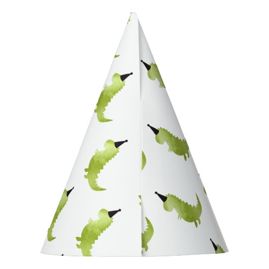 Little Boy Dinosaur Theme Dino Green and Black Pet Feesthoedjes (Achterkant)