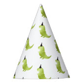 Little Boy Dinosaur Theme Dino Green and Black Pet Feesthoedjes (Voorkant)