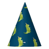 Little Boy Dinosaur Theme Dino Green and Navy Pet Feesthoedjes (Links)