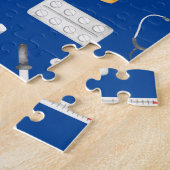 Little Boy Doctor Medical Pattern met Name, Blue Legpuzzel (Zijkant)