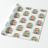 Little Boy Elf Xmas Magic Cadeaupapier (Uitgerold)