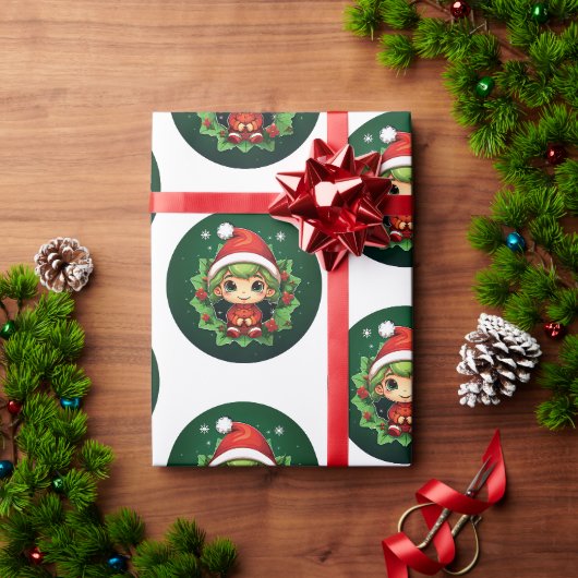 Little Boy Elf Xmas Magic Cadeaupapier (Feestdagen Geschenken)