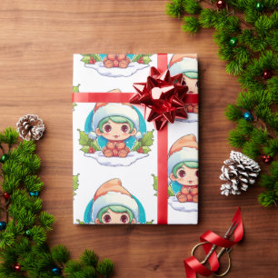 Little Boy Elf Xmas Magic Cadeaupapier