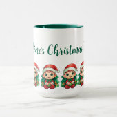 Little Boy Elf Xmas Magic Gepersonaliseerd Mok (Midden)