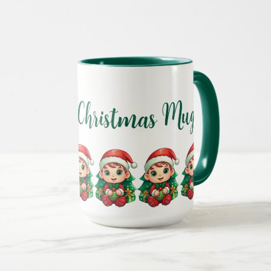Little Boy Elf Xmas Magic Gepersonaliseerd Mok (Voorkant rechts)