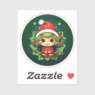 Little Boy Elf Xmas Magic Sticker
