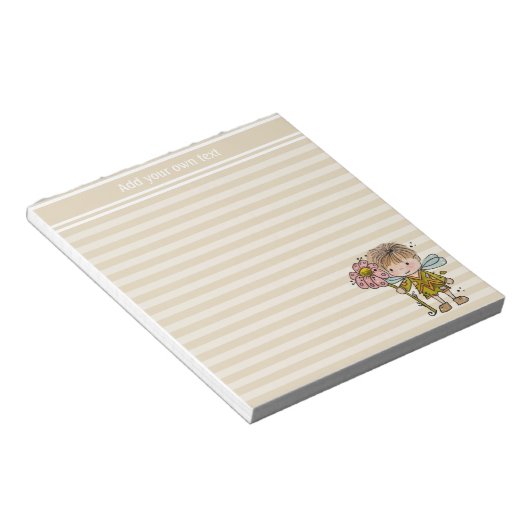 Little Boy Fairy Personalized Notitieblok (Schuin)