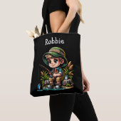 Little Boy Gevist gepersonaliseerd Tote Bag (Dichtbij)
