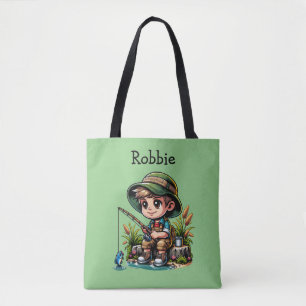 Little Boy Gevist gepersonaliseerd Tote Bag