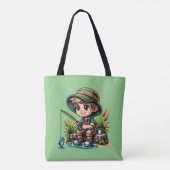 Little Boy Gevist gepersonaliseerd Tote Bag (Achterkant)