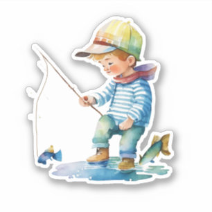 Little Boy Gevist illustratie Sticker